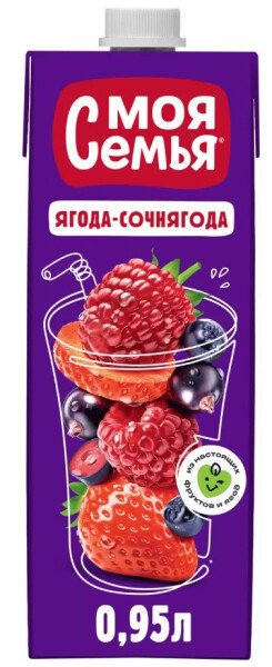НАПИТОК СОКОСОДЕРЖАЩИЙ МОЯ СЕМЬЯ ФРУКТОВО-ЯГОДНЫЙ 0,95Л Т/П
