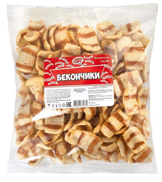 ЧИПСЫ ПЕЛЛЕТНЫЕ БЕКОН 80 Г