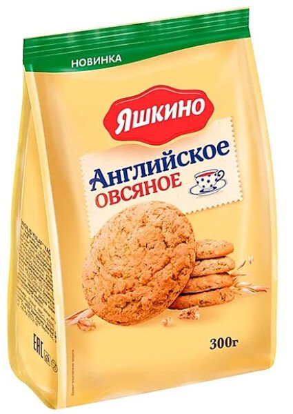 ПЕЧЕНЬЕ СДОБНОЕ ЯШКИНО АНГЛИЙСКОЕ ОВСЯНОЕ 300 Г