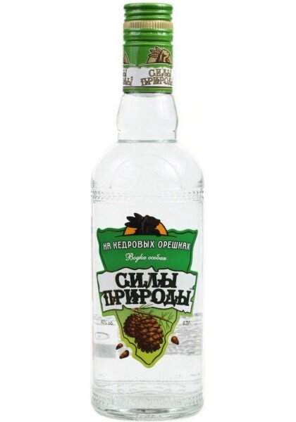 ВОДКА СИЛЫ ПРИРОДЫ НА КЕДРОВЫХ ОРЕШКАХ ОСОБАЯ 40% 0,5Л