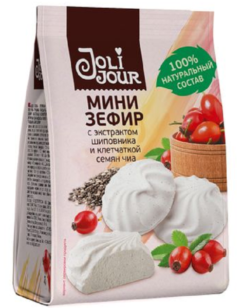 ЗЕФИР ДЖОЛИ ДЖОУР МИНИ С ЭКСТРАКТОМ ШИПОВНИКА И КЛЕТЧАТКОЙ СЕМЯН ЧИА 110 Г