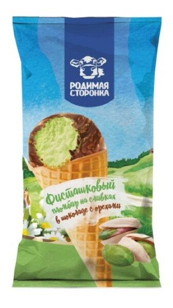 МОРОЖЕНОЕ ДАКГОМЗ ПЛОМБИР ФИСТАШКА В ШОКОЛАДЕ С ДРОБЛЕННЫМ МИНДАЛЕМ РОЖОК БЗМЖ 70 Г