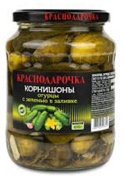 ОГУРЦЫ КРАСНОДАРОЧКА КОРНИШОНЫ 680 Г СТ/Б