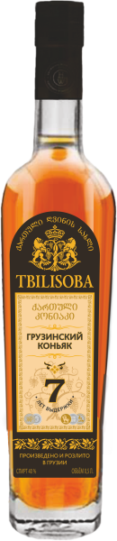 КОНЬЯК ТБИЛИСОБА ГРУЗИНСКИЙ КОНЬЯК 7 ЛЕТ 40% 0,5Л