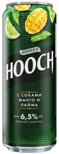 НАПИТОК ПИВНОЙ ХУУЧ СУПЕР С СОКАМИ МАНГО И ЛАЙМА 6,5% 0,45Л Ж/Б