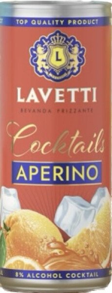 НАПИТОК ВИНОГРАДОСОДЕРЖАЩИЙ ГАЗИРОВАННЫЙ ЛАВЕТТИ-АПЕРИНО 8% СЛАД 0,25 Ж/Б