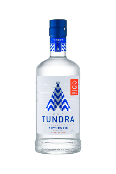 ВОДКА ТУНДРА АУТЕНТИК КРАЙНЕГО СЕВЕРА 40% 0,5Л