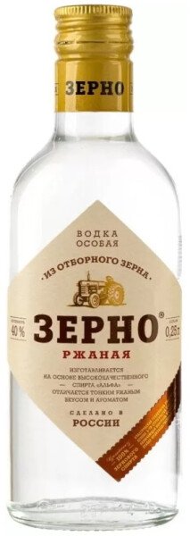 ВОДКА ЗЕРНО РЖАНАЯ 40% 0,25Л