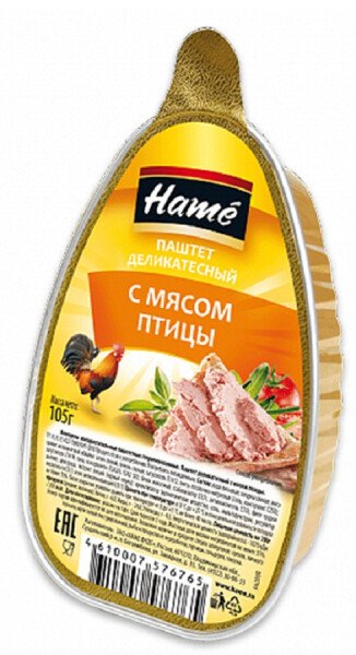 ПАШТЕТ ХАМЕ С МЯСОМ КУРИЦЫ 105 Г