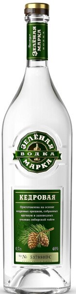 ВОДКА ЗЕЛЕНАЯ МАРКА ОСОБАЯ КЕДРОВАЯ 40% 0,7Л