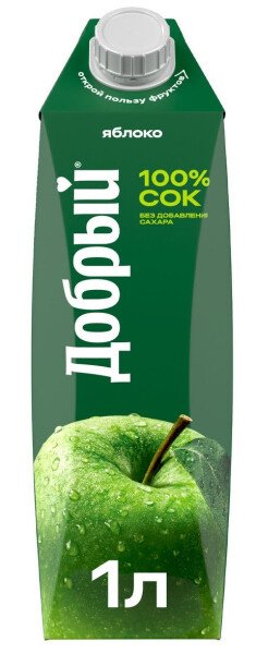 СОК ДОБРЫЙ ЯБЛОЧНЫЙ 1,0Л Т/П