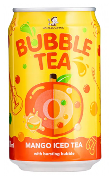 НАПИТОК МАДАМ ХОНГ БАББЛ ТИ СО ВКУСОМ МАНГО Б/АЛК Н/ГАЗ 0,32Л Ж/Б