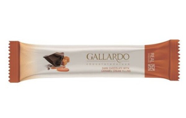 ШОКОЛАД ГАЛЛАРДО ГОРЬКИЙ С КАРАМЕЛЬНОЙ НАЧИНКОЙ 25 Г