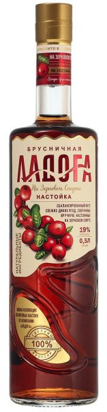 НАСТОЙКА СЛАДКАЯ ЛАДОГА БРУСНИЧНАЯ 19% 0,5Л