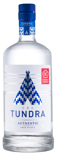 ВОДКА ТУНДРА АУТЕНТИК КРАЙНЕГО СЕВЕРА 40% 0,7Л
