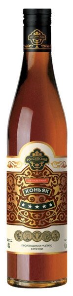 КОНЬЯК РОССИЙСКИЙ ПЯТЬ ЗВЕЗДОЧЕК 40% 0,5Л
