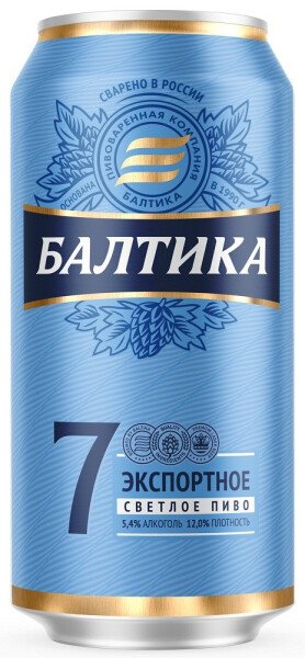 ПИВО БАЛТИКА 7 ЭКСПОРТНОЕ 5,4% 0,9Л Ж/Б