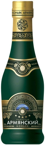 КОНЬЯК ПЯТИЛЕТНИЙ 5 ЛЕТ 40% 0,25Л МАТОВАЯ БУТЫЛКА