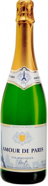 ВИНО ИГРИСТОЕ АМУР ДЕ ПАРИ БРЮТ 11% БЕЛ БРЮТ 0,75Л
