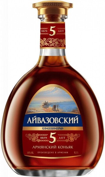КОНЬЯК АЙВАЗОВСКИЙ 5 ЛЕТ 40% 0,5Л