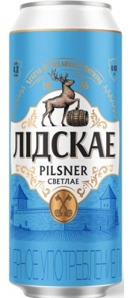 ПИВО ЛИДСКОЕ ПИЛСНЕР СВЕТЛОЕ 4,2% 0,45Л Ж/Б