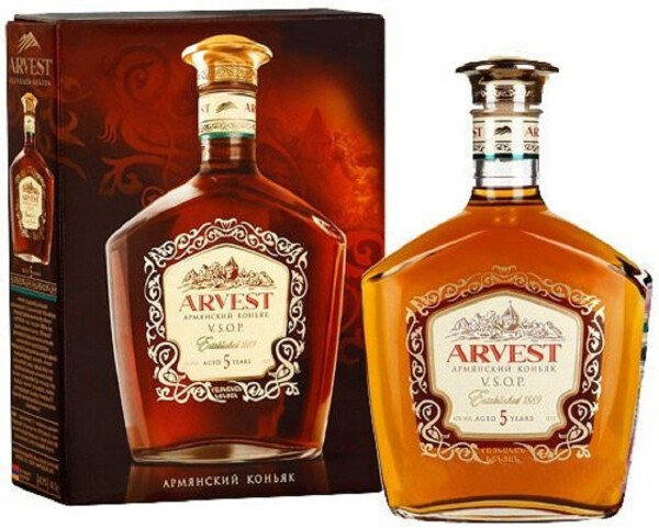 КОНЬЯК АРВЕСТ 5 ЛЕТ ВСОП 40% 0,5Л